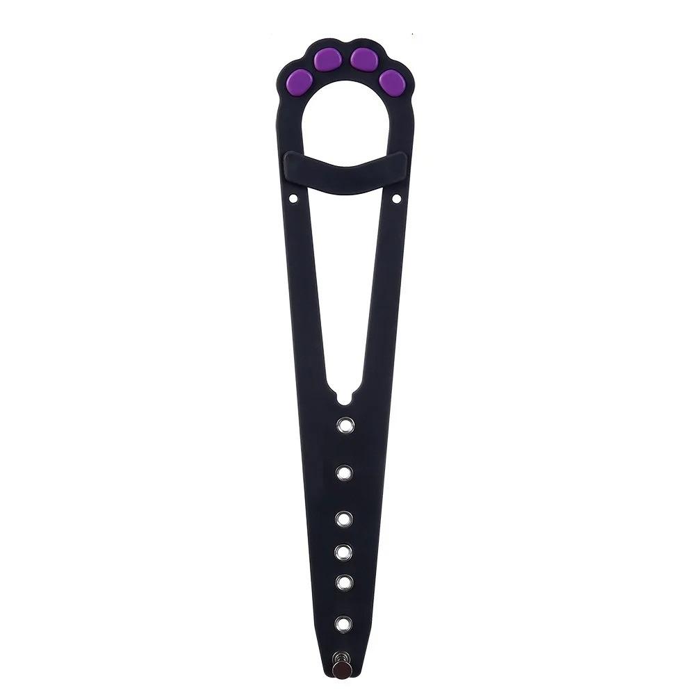 1pc Black Pet Cat Door Holder Latch Prevents Dogs Enter Adjustable Elastic Gate Lock