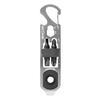 NITEIZE Doohickey Ratchet Key Tool, Small Multi-Tool with Keychain, Bottle Opener, Screwdriver, Box Cutter, Ruler, and Carabiner, Silver