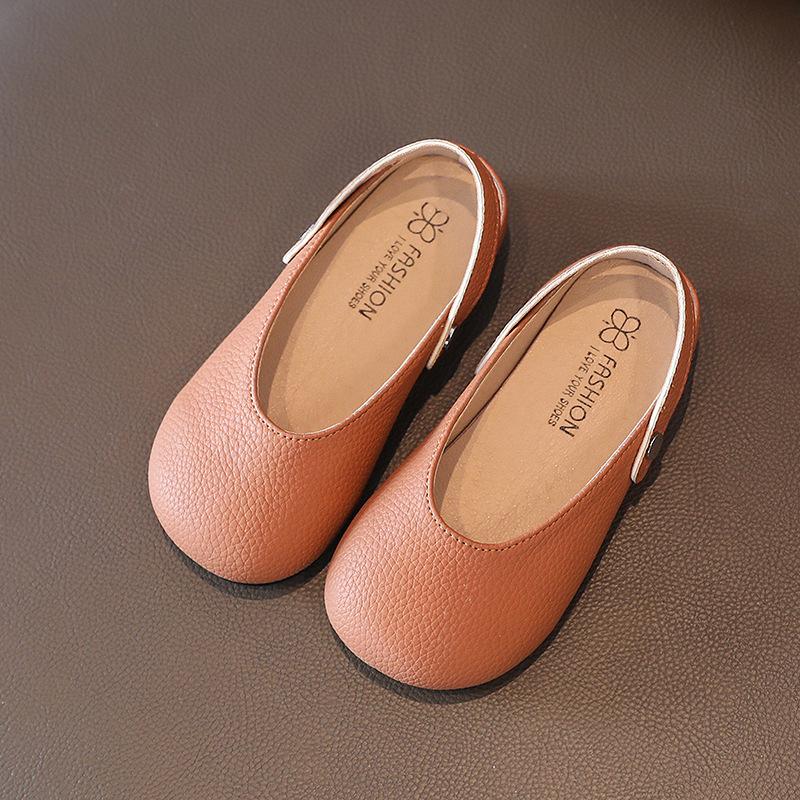 New Girl Shoe Spring Autumn Cute Square Head Princess Shoe Shallow Soft Sole Kids Shoe Anti Slip Leather Shoe Mary Jane Shoes