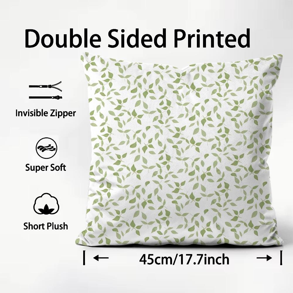 Modern style Leaf Cushion Cover Pattern Printed Pillowcase for Living Room Sofa Cushion Cover & Bedroom Decor