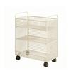 Lightweight Iron Book Shelf On Casters with Top Handle for Moving Supplies In