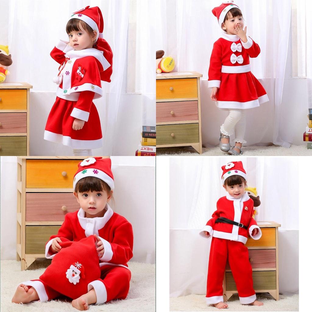 Quality-made Kids' Santa Claus Cosplay Costume For Xmas Party Fancy Dress Outfit