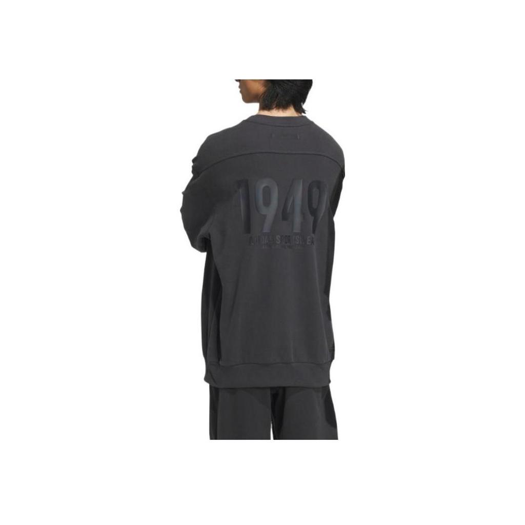 Adidas Solid Color Sports Casual Crew Neck Pullover Sweatshirt Unisex Sweatshirt Black IK3469