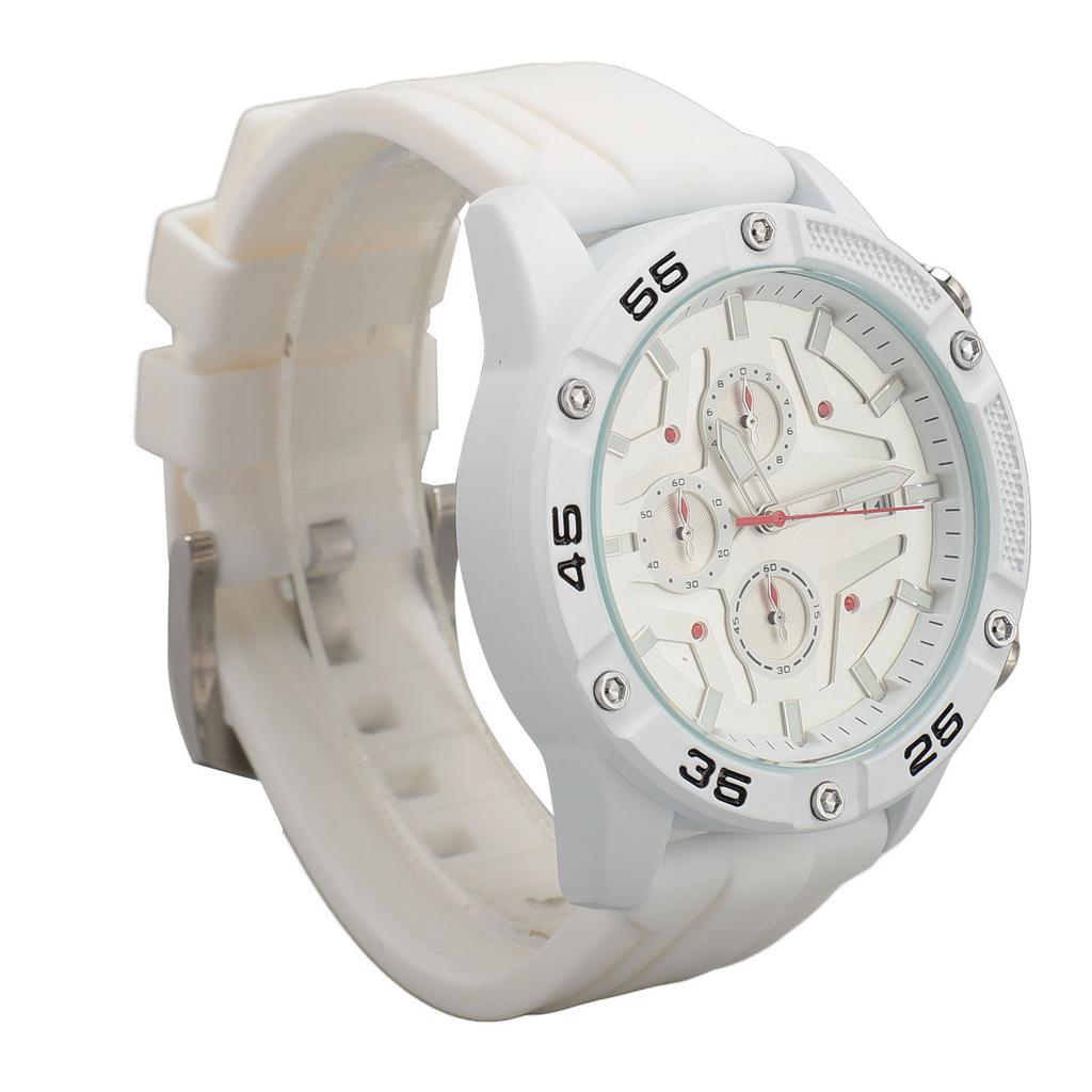 Waterproof Chronograph Watch Fashion Casual Mechanical Silicone Calendar Business Watch for Men