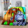 Cartoon Grizzy and The Lemmings Soft Flannel Blanket for Beds Bedroom Sofa Picnic,Throw Blanket for Cover Outdoors Leisure Gift
