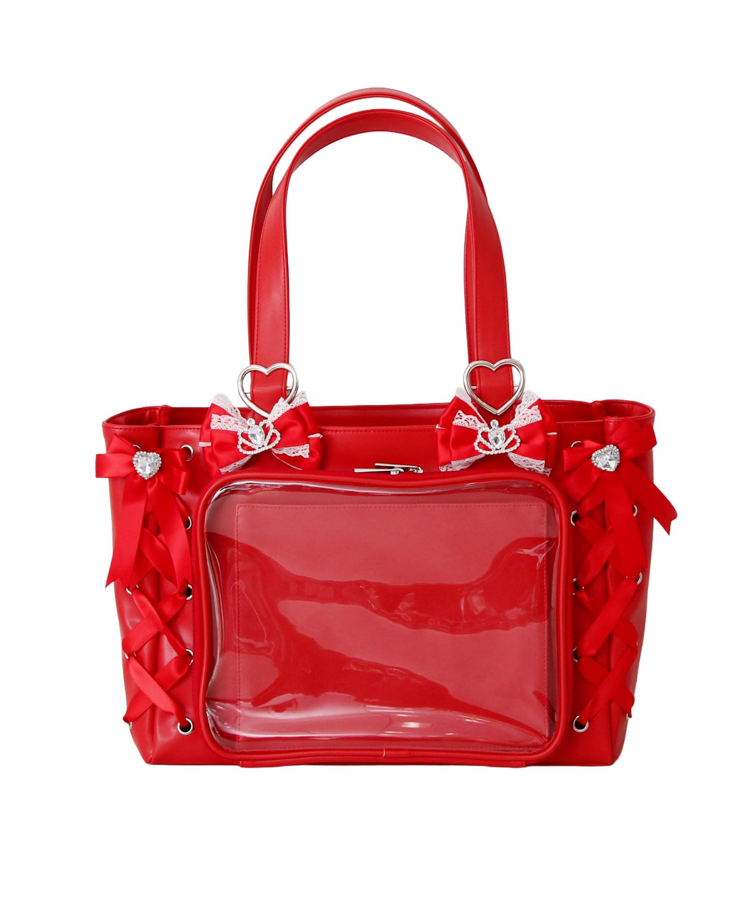 Yumetenbou Jeweled Ita Red Women s Lace-Up Bag 11333₽