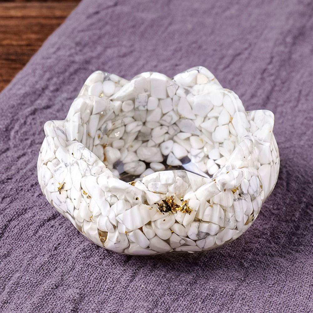 Krystalový lotosový tvar Základna lotosového květu DIY řemeslo Krystalová lotosová miska Sběratelský předmět