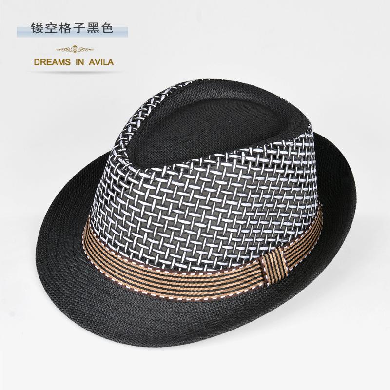 Summer straw hat elderly beach sun hat casual wind men and women sun protection breathable jazz hat