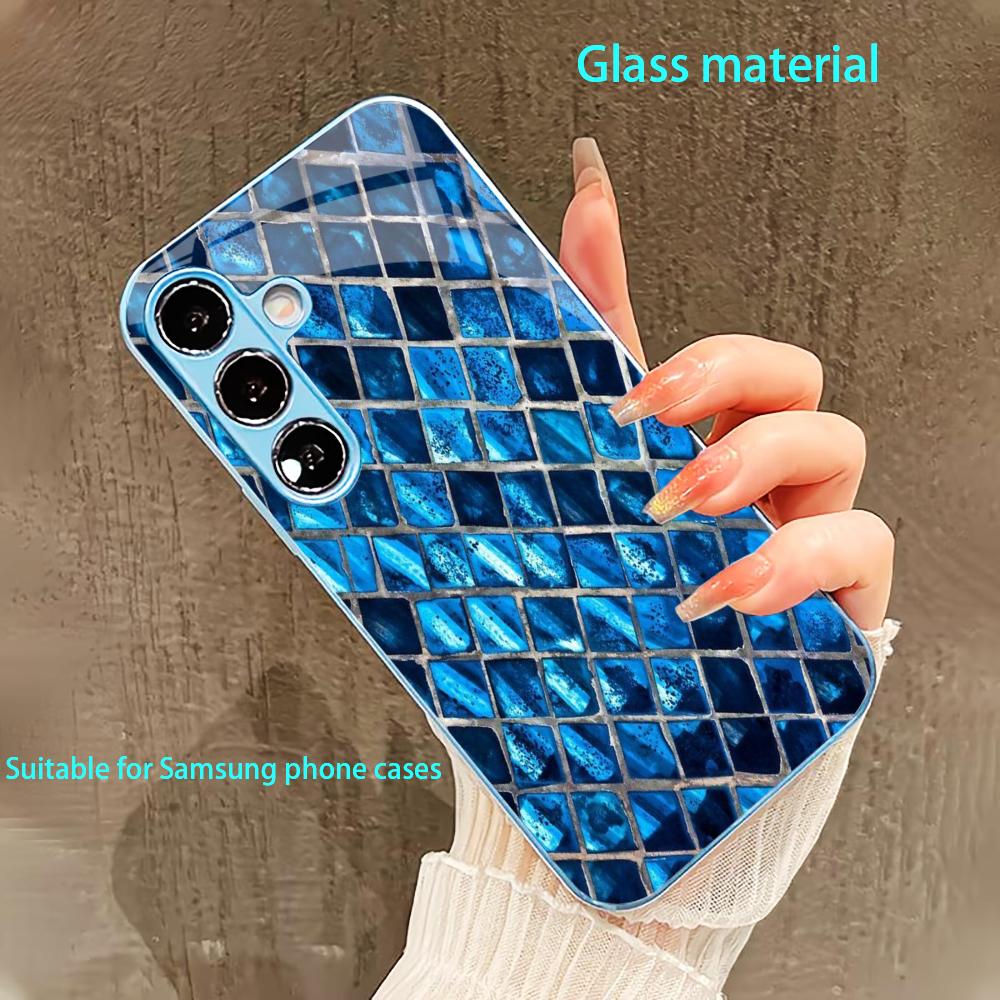 Hibiscus pattern PhoneCase for Samsung Galaxy S26 S25 S24 S23 S22 FE Ultra Plus Built-in glass feel bare machine Men Business