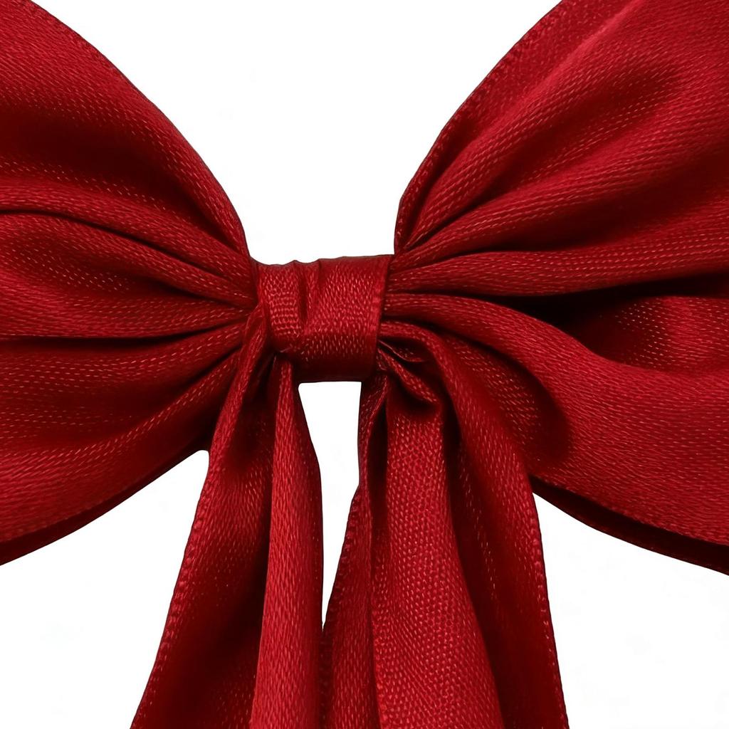 Christmas Tree Bow Large Festive Ornaments Red Christmas Tree Topper For Entryway Wall Display Party Mantel Photo Backdrop