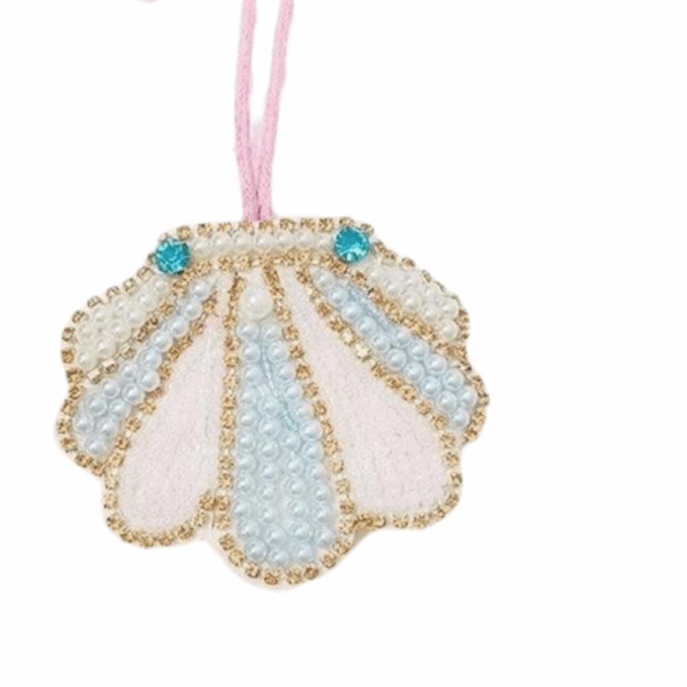 Starfish Coconut Tree Patch Keychain Sequin Beaded Patch Lanyard Clothing Decoration