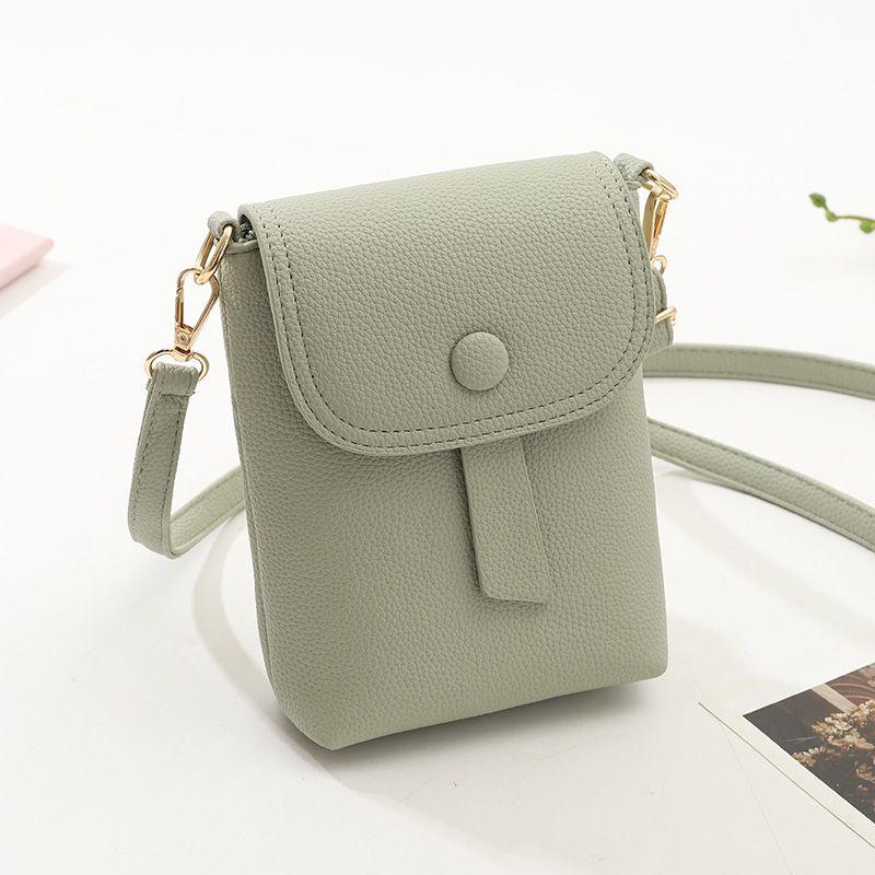 

Soft Leather Crossbody Western Style Mini Summer Walking Phone Bag Green