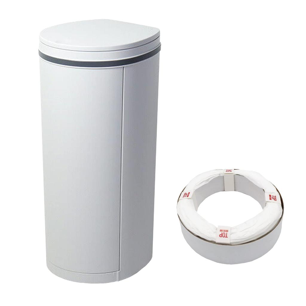 DEO PAIL Diaper Disposal Comes with 1 Dedicated for Babies and Elderly Light Gray Bin, 21L, Cassette, Odor-resistant, Deodorizing, Antibacterial,