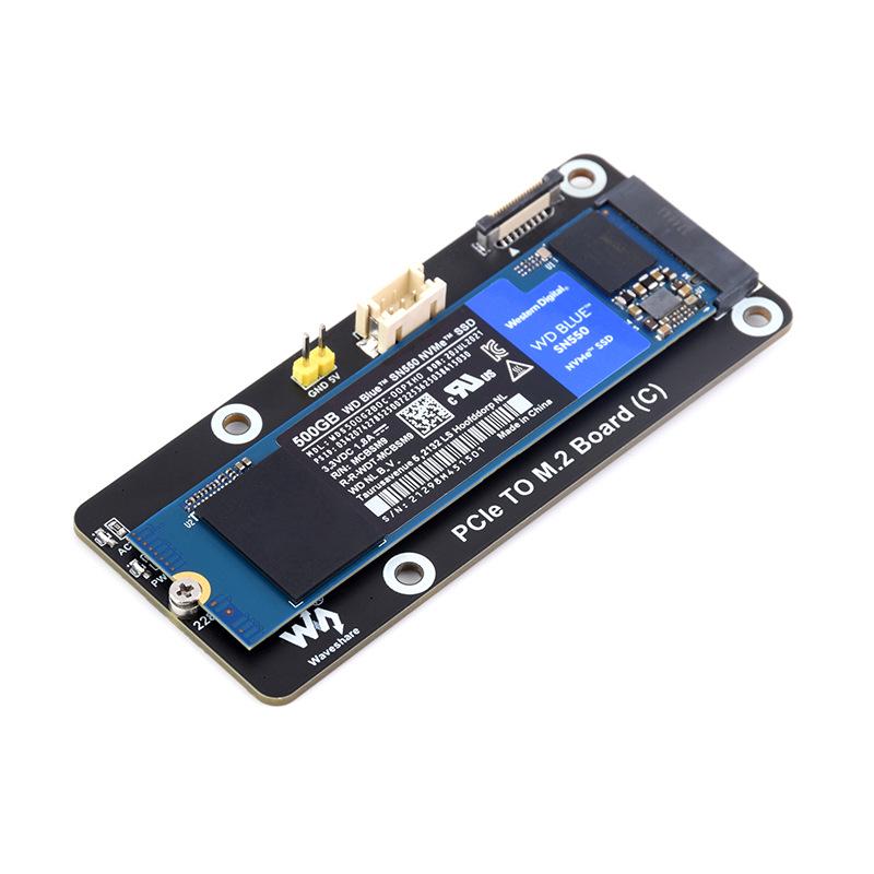 Raspberry Pi 5 PCIe to M.2 NVMe Adapter Board for Hard Drives