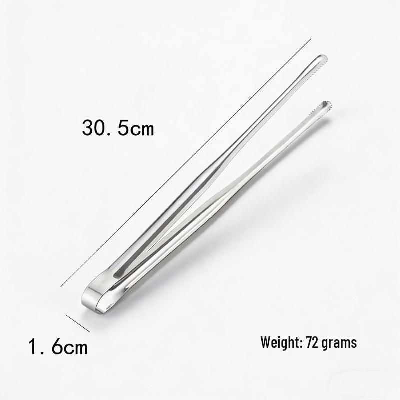Korean & Japanese Style 304 Stainless Steel Chopstick & Steak Tongs with Teeth