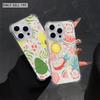 Cartoon Cute Avocado Phone Case For IPhone 17 Pro Max 16 17 15 7 14 13 Plus 12 Mini 11 XR 16E Air Cases Transparent Soft Covers