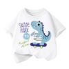 1pcs Kids 100 Cotton Tee Summer Cartoon Fashion Tshirt Student Shortsleeveds Dinosaur Print Tops Children Round Neck Tshirts
