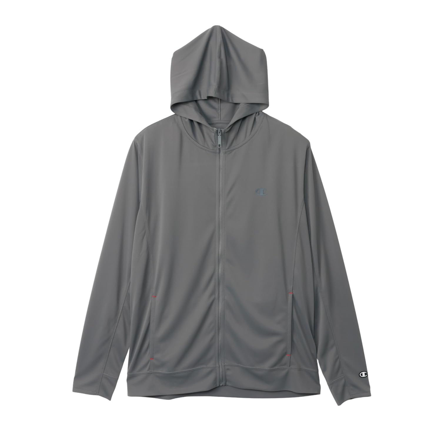 

Champion Long UV Quick One Point Rash ZIP HOODED SHIRT BASIC SPORTS Silver Hoodie, Sleeve, Protection, 100% Polyester, Antibacterial, Deodorizing,