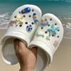 Sött Sommarhavsserie Set Skor Spänne Dekoration Diy Avtagbara Tofflor Tillbehör Gåva