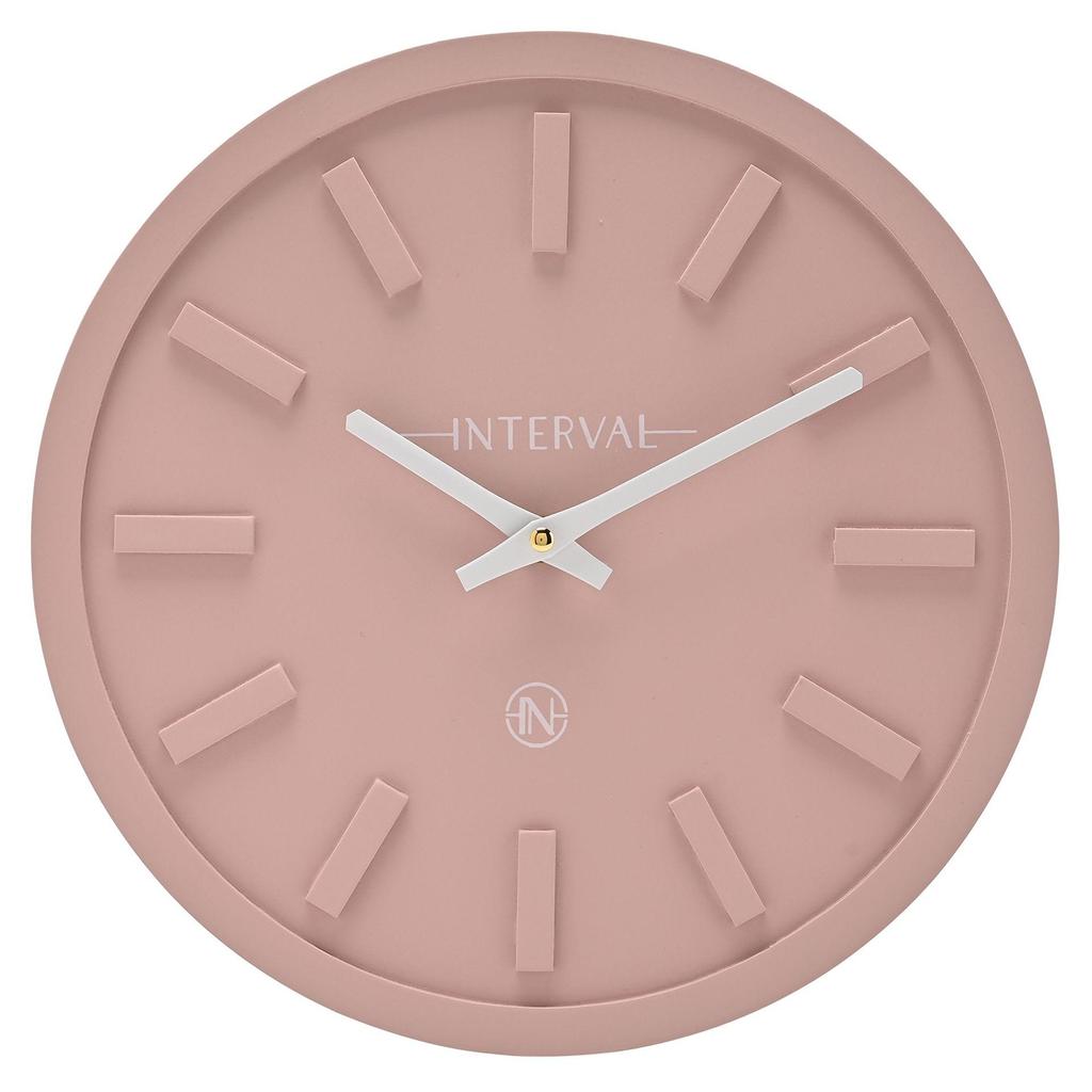 Interval Minimalist Wall Clock 30cm - Pink