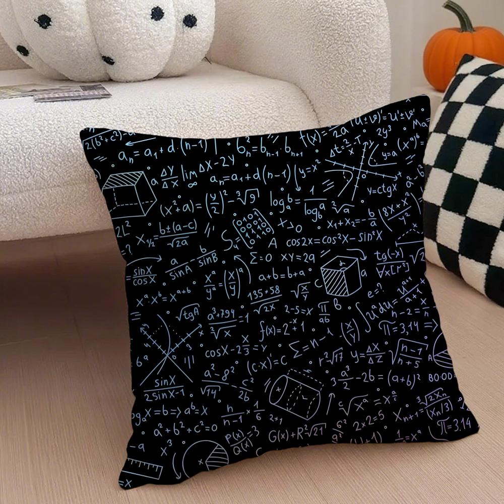 Universal International Day Of Mathematics Cushion Cover Throw Pillow Cover Hidden Button Durable Polyester Chair Cushion