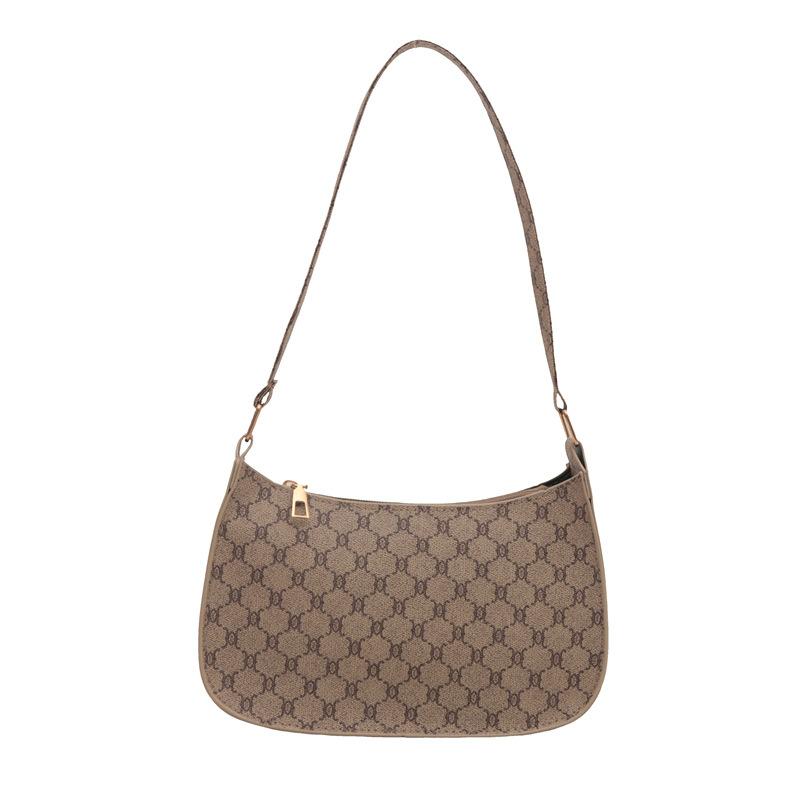 

2024 новий багет невелика сумка жіноча сумка корейська версія іноземного стилю сумка через плече під пахвами текстура універсальна повсякденна маленька сумка з хрестиком приплив хакі