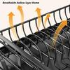 Versatile Use Dish Drying Storage Rack Kitchen Supplies with Protective Skid Feet Large Capacity for Most Kitchens