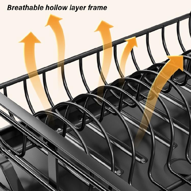 Versatile Use Dish Drying Storage Rack Kitchen Supplies with Protective Skid Feet Large Capacity for Most Kitchens