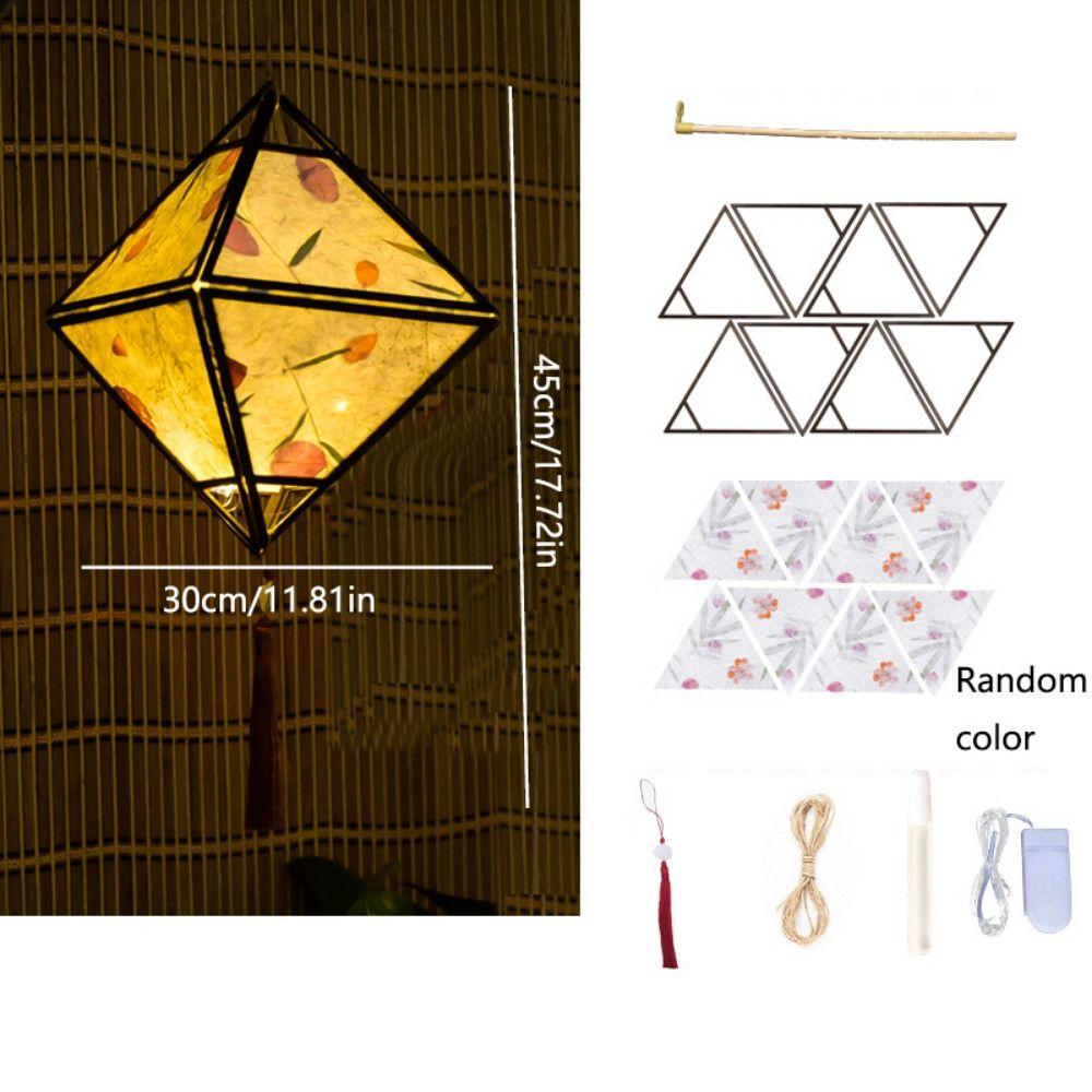 LED Light Mid-Autumn Festival Lantern Creative Art Lantern Portable Handmade Hanging Lamp  Festival