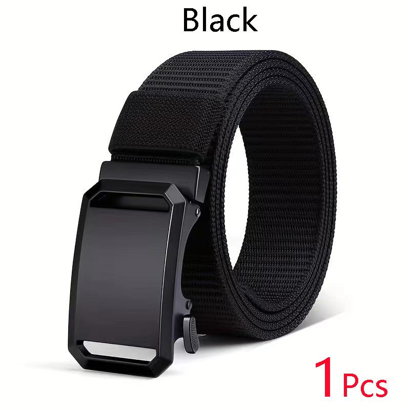 Premium Men's Tactical Belt New Automatic Buckle Canvas Belt Durable Tactical Workwear Belt for Men Outdoor Training Pants Belt