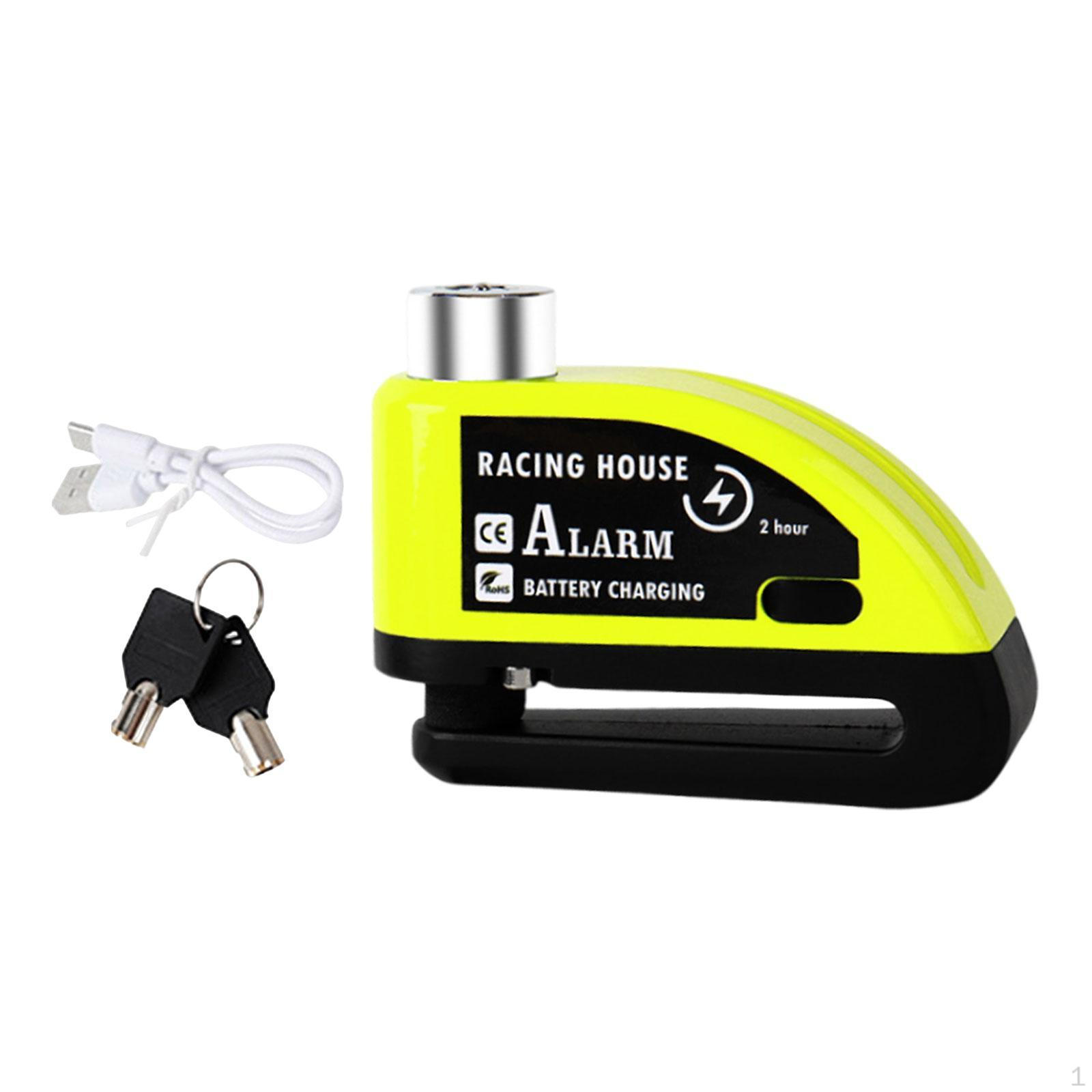 

Блокування дискового гальма велосипеда Звук сигналізації 110 дБ для мотоцикла Велосипедна дорога Black Green