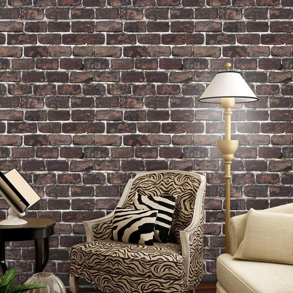 Simulation Brick Stone Rustic Effect Self-adhesive Wall Sticker Home Decor