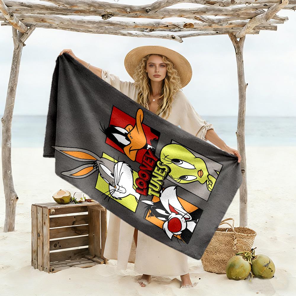 Looney Tunes Christmas soft beach towel Foldable summer vacation towel Bath Accessory Spiritual Gift