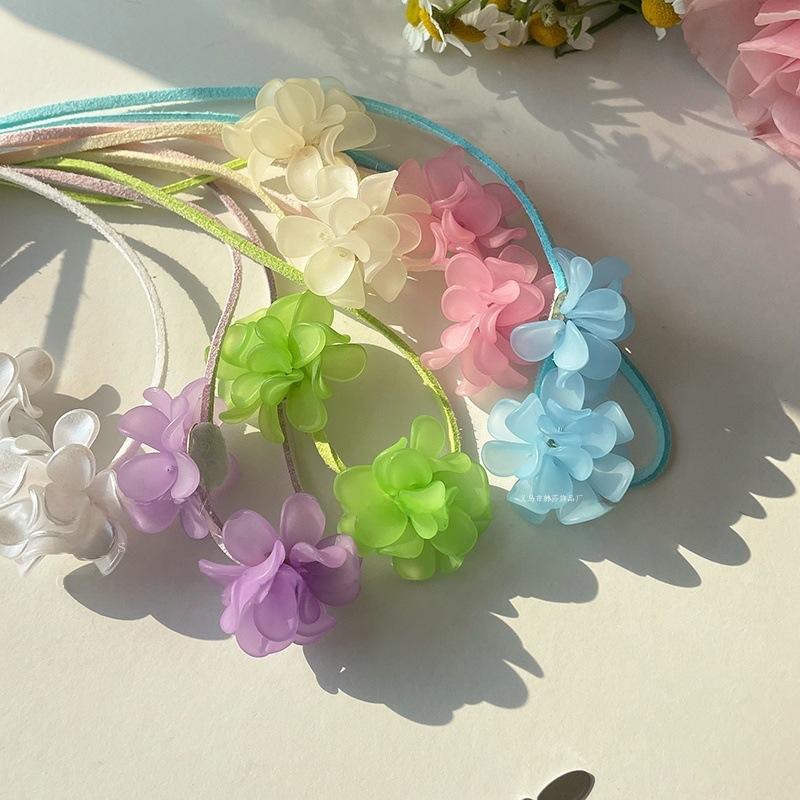 Acryl Kamelien Riemen Halskette Frühling und Sommer Super Unsterblich Mori Schlüsselbeinkette Mode Süß Kleine Frische Halskette