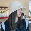 Winter Warm Ultra Light Down Bucket Hat For Women Girl Wide Brim Rhombic Fordable Fisherman Cap Outdoor Windproof Basin Hats