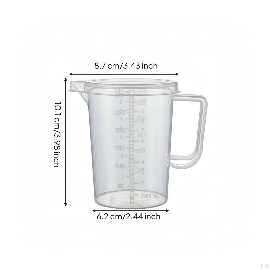 Misurino Trasparente Corpo Chiaro per Laboratorio 2000ML Doppio Senza Coperchio