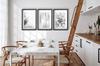 Wall Art Posters In Black Frame Black and White Triptych for the Bedroom