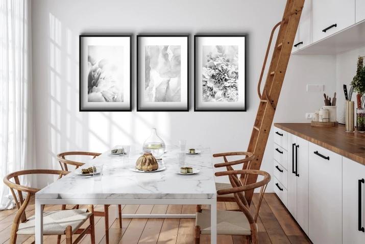 Wall Art Posters In Black Frame Black and White Triptych for the Bedroom