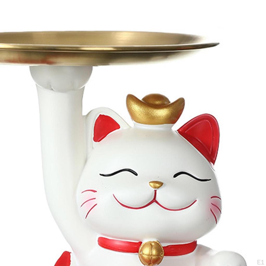 Cat Figurine Key Organizer Tray for Home Decor And Storage