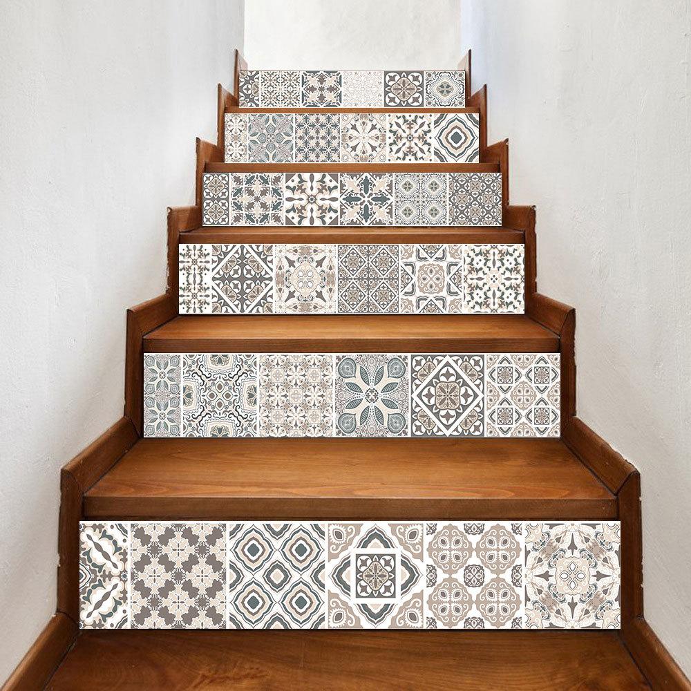 Selbstklebender Treppenaufkleber Wohnzimmer DIY Dekorativ Zuhause Wasserdicht PVC Wandaufkleber Kreatives Modell