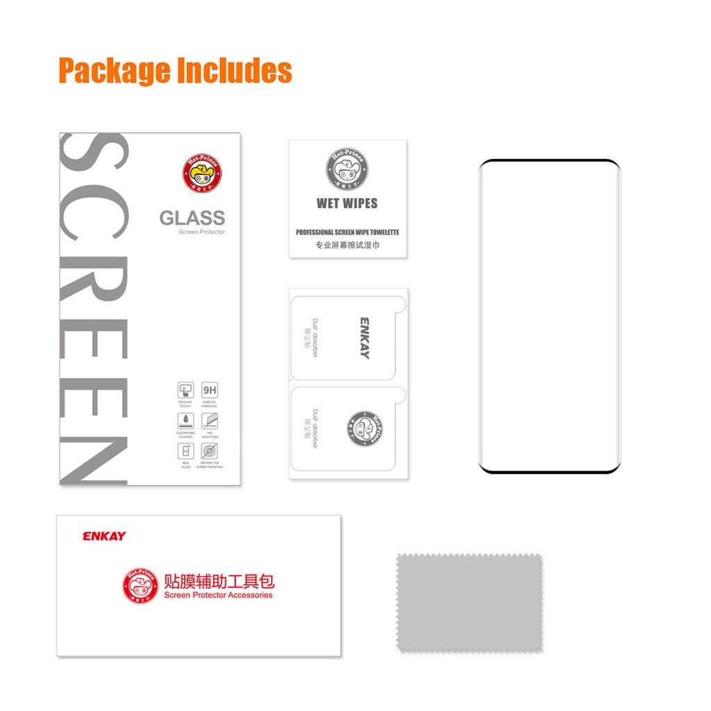 ENKAY HAT PRINCE For Xiaomi 13 Ultra/13 Pro 5G Side Glue 3D Curved Full Screen Cover Tempered Glass Film