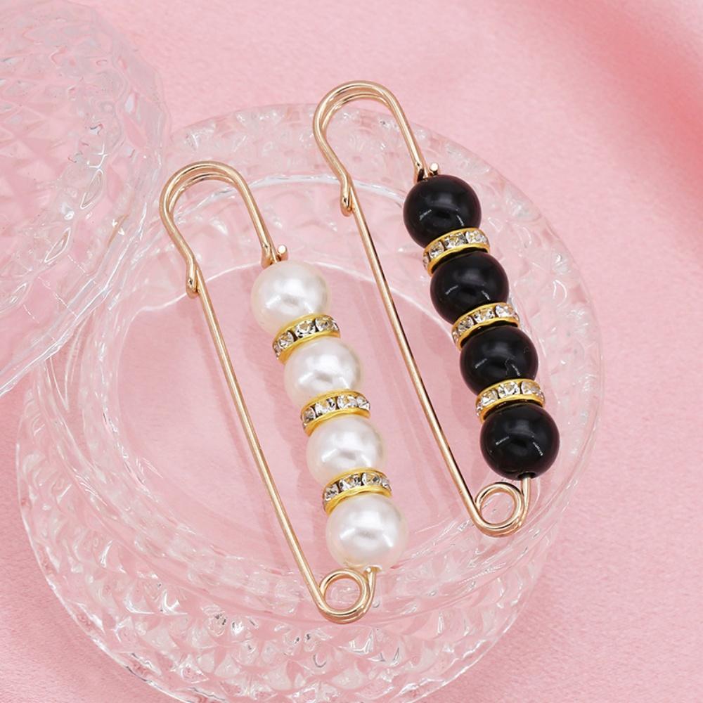 8-Piece Pearl Waist Adjusting Safety Pins, Elegant Pants Waist Cincher Brooch, Ideal Choice for Daily Clothing Repair
