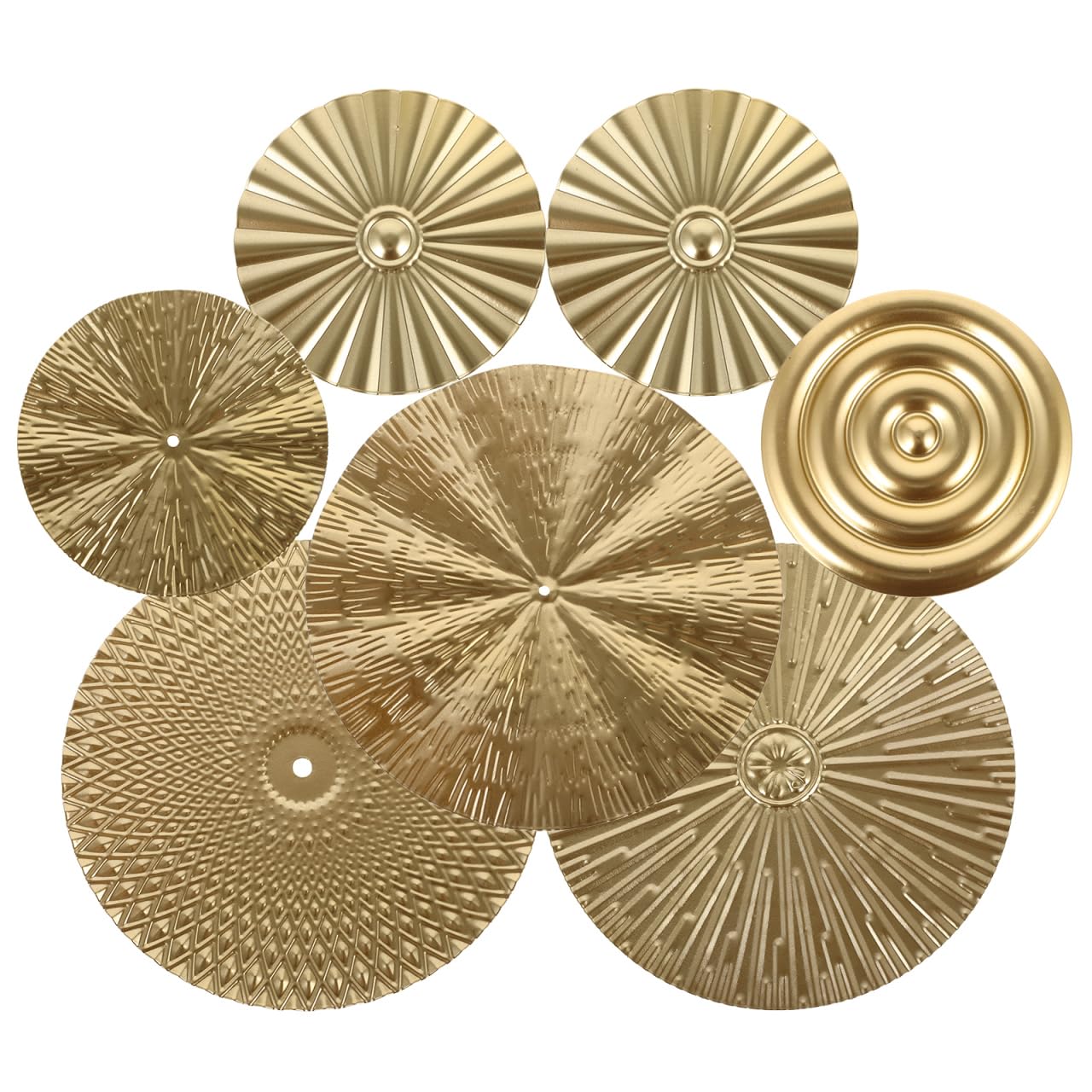 

Tofficu Gold Wall Art Metal Circle Wall Hanging Wall Decoration for Living Room Bedroom Easy Installation Noble Design Iron Wall Decor золотистий