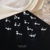Korean Fashion Twelve Constellation Earrings for Women S925 Sterling Silver Exquisite Sparkling Zircon Earrings