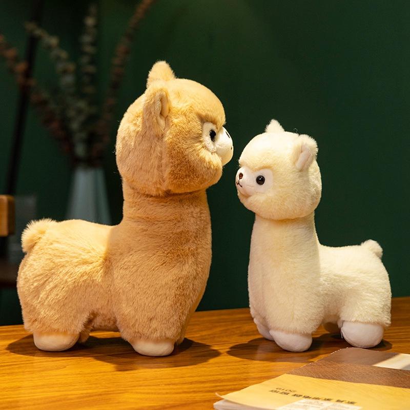 Plush Toy Simulation Divine Beast Alpaca Doll Plush Toy White Alpaca Lamb Doll Children's Cloth Doll Doll