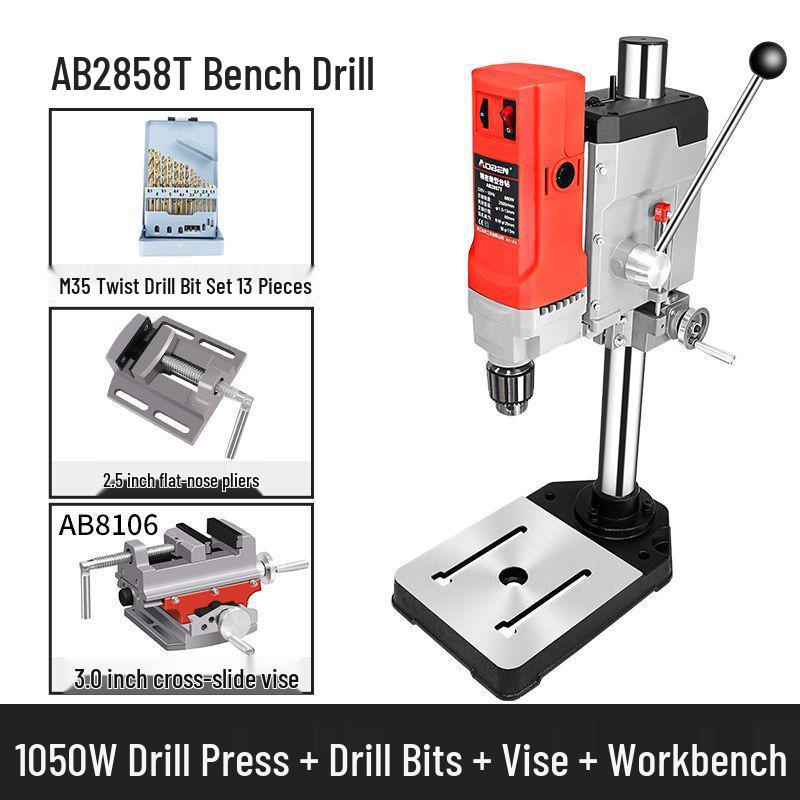 220V Mini Industrial Bench Drill Press - High Precision Multifunctional Turret Machine