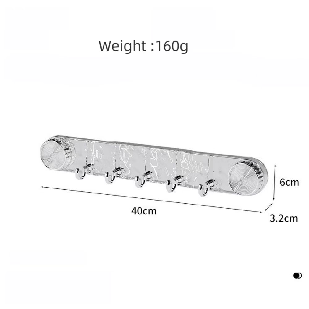 Bathroom Wall Hole-free Door Swivel Suction Cups Strong Load-bearing Rows of Hooks Bathroom Corrugated Non-marking Sticky Hooks