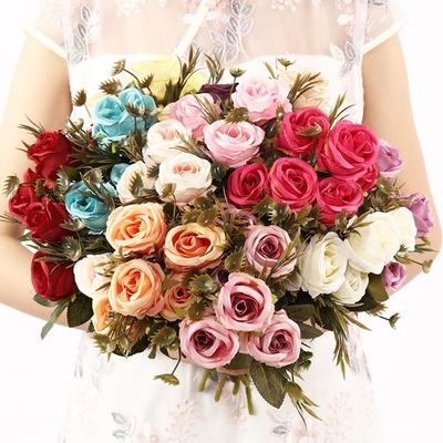 Premium Quality 6 Head Artificial Roses for Home Wedding and Party