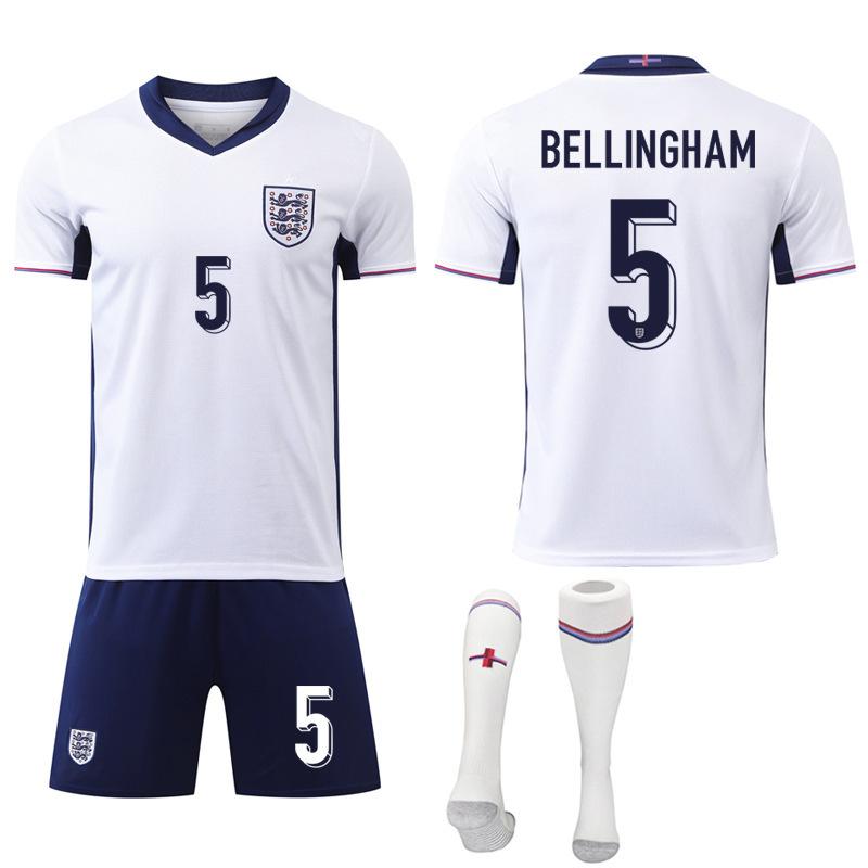 Europacupen England Fotbollsuniform Set 11 Foden Nr. 1 Bellingham Kane Fotbollströja