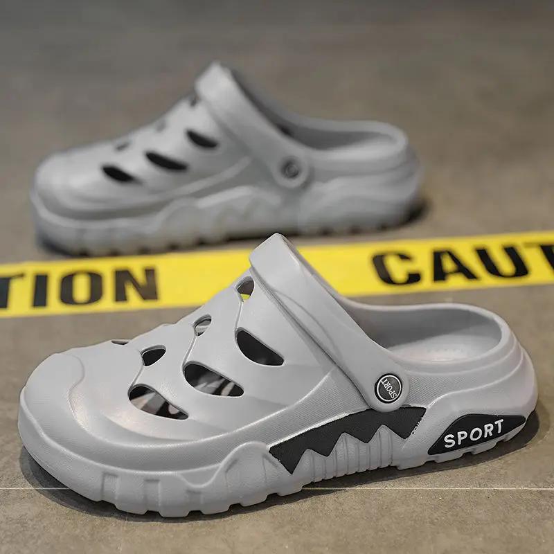 Fashion Hole Shoes Outdoor Platform Designer Luxury Original Pvc Slippers for Men Fun Clappers 2025 Mascullino Fashion Trend Sandals Man